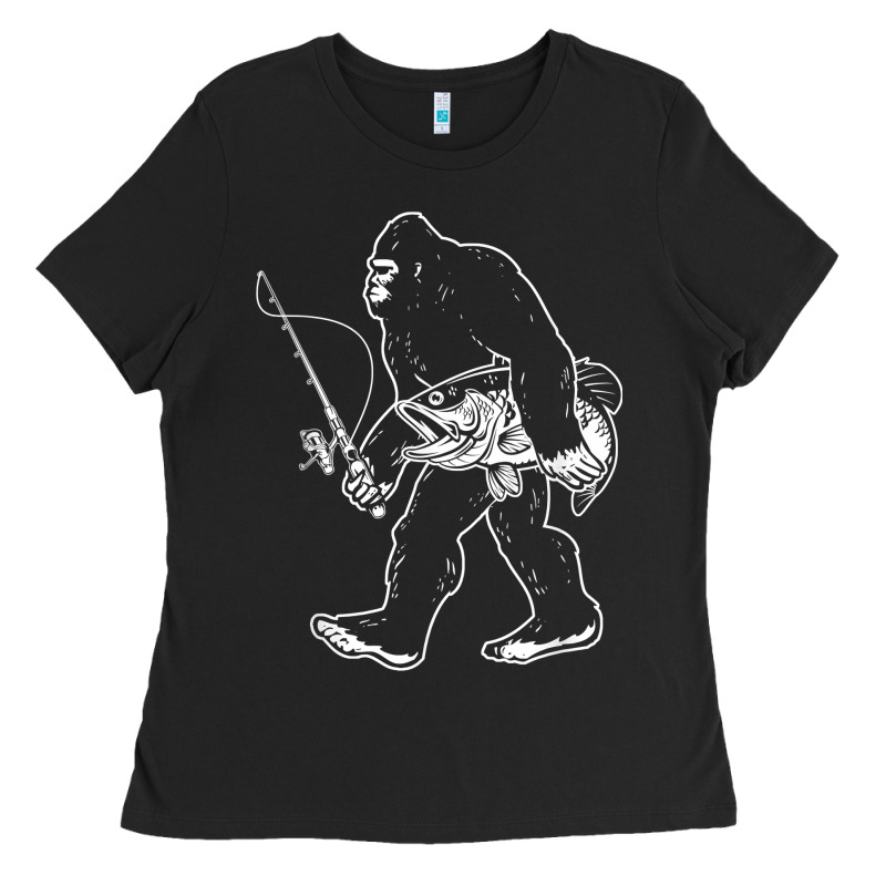 Bigfoot Fishing Adventure Ladies Tee by tatanardila111 | Teevron