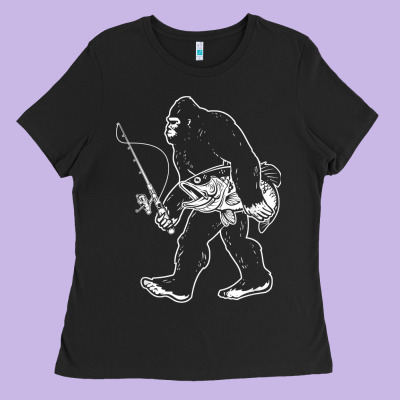 Ladies Tee bigfoot fishing adventure