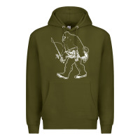 Army Green bigfoot fishing adventure Premium Hoodie - tatanardila111