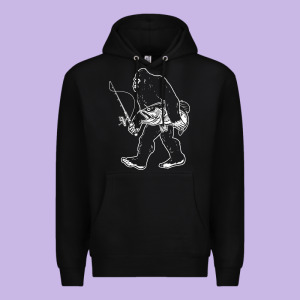 Bigfoot Fishing Adventure Premium Hoodie Designed By Tatanardila111