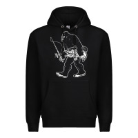 Black bigfoot fishing adventure Premium Hoodie - tatanardila111
