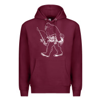 Burgundy bigfoot fishing adventure Premium Hoodie - tatanardila111
