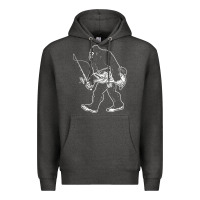 Charcoal Heather bigfoot fishing adventure Premium Hoodie - tatanardila111