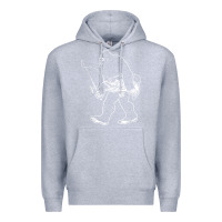 Heather Grey bigfoot fishing adventure Premium Hoodie - tatanardila111