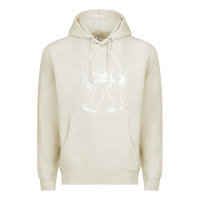 Oatmeal Heather bigfoot fishing adventure Premium Hoodie - tatanardila111
