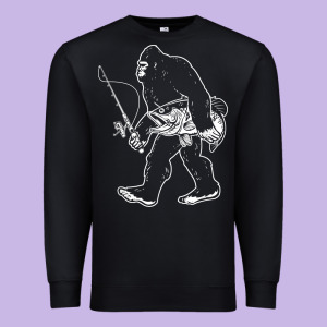 Bigfoot Fishing Adventure Premium Sweatshirt Designed By Tatanardila111