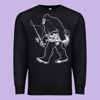 Premium Sweatshirt bigfoot fishing adventure