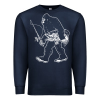 Navy bigfoot fishing adventure Premium Sweatshirt - tatanardila111