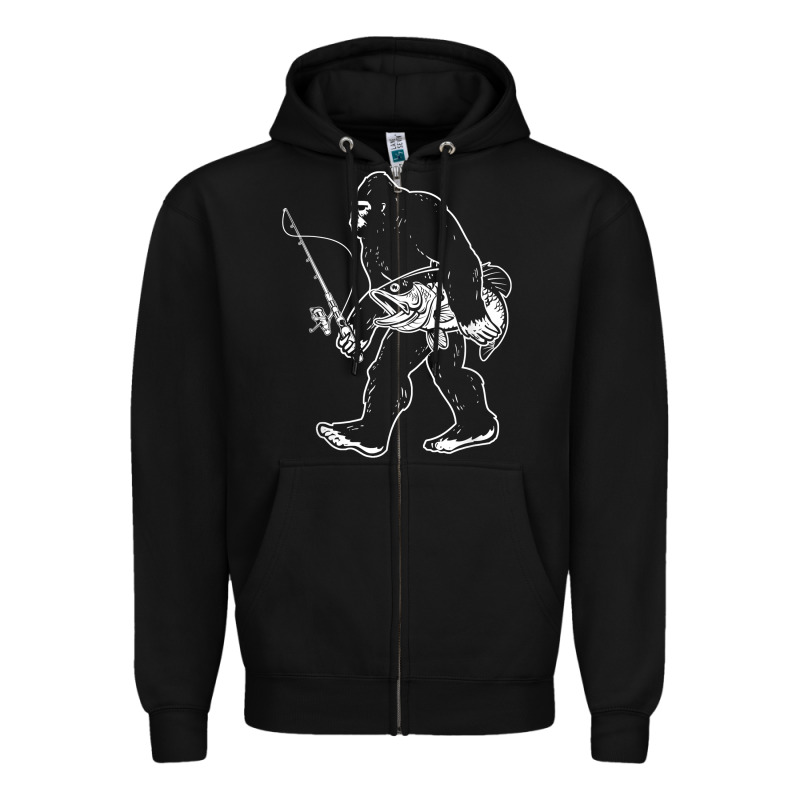 Bigfoot Fishing Adventure Zipper Hoodie by tatanardila111 | Teevron