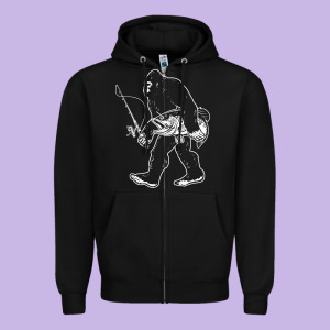 Bigfoot Fishing Adventure Zipper Hoodie Designed By Tatanardila111