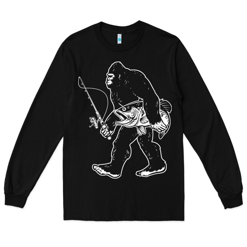 Bigfoot Fishing Adventure Long Sleeve Tee by tatanardila111 | Teevron