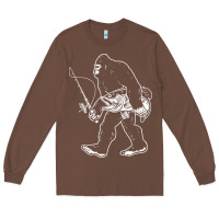 Chestnut bigfoot fishing adventure Long Sleeve Tee - tatanardila111