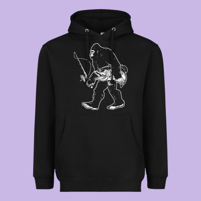 Heavyweight Hoodie bigfoot fishing adventure