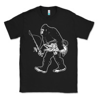 Black bigfoot fishing adventure Classic Tee - tatanardila111