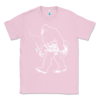 Bubblegum Pink bigfoot fishing adventure Classic Tee - tatanardila111