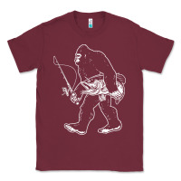 Burgundy bigfoot fishing adventure Classic Tee - tatanardila111