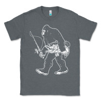 Charcoal Heather bigfoot fishing adventure Classic Tee - tatanardila111