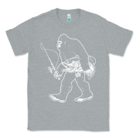 Heather Grey bigfoot fishing adventure Classic Tee - tatanardila111