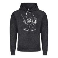 Vintage Black bigfoot fishing adventure Vintage Hoodie - tatanardila111