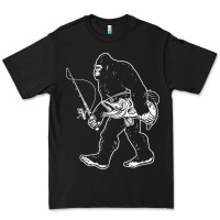 Black bigfoot fishing adventure Premium Tee - tatanardila111
