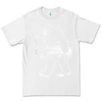 White bigfoot fishing adventure Premium Tee - tatanardila111