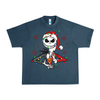 Midnight Navy spooky christmas character with lights Urban Heavy Tee - killa-kam