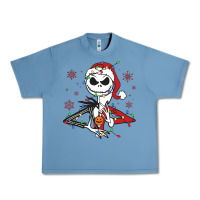 Pebble Blue spooky christmas character with lights Urban Heavy Tee - killa-kam