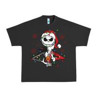 Pigment Black spooky christmas character with lights Urban Heavy Tee - killa-kam