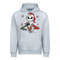 Heather Grey spooky christmas character with lights Urban Hoodie - killa-kam