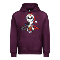 Mauve Wine spooky christmas character with lights Urban Hoodie - killa-kam