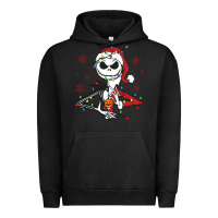 Pigment Black spooky christmas character with lights Urban Hoodie - killa-kam