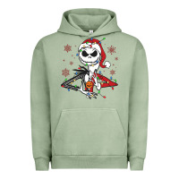 Pigment Oil Green spooky christmas character with lights Urban Hoodie - killa-kam