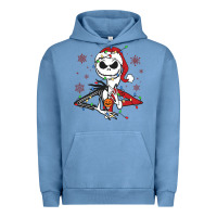 Pigment Pebble Blue spooky christmas character with lights Urban Hoodie - killa-kam
