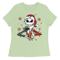 Matcha spooky christmas character with lights Ladies Tee - killa-kam