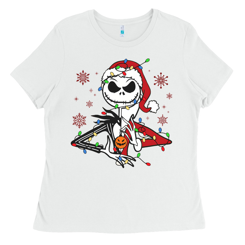 Spooky Christmas Character With Lights Ladies Tee by killa-kam | Teevron