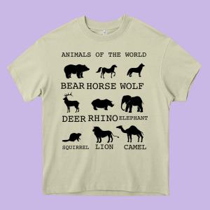 Anımals Of The World Heavy Core Tee Designed By Bettercallsaul
