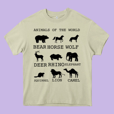 Anımals Of The World Heavy Core Tee Designed By Bettercallsaul