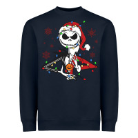 Navy spooky christmas character with lights Heavyweight Sweatshirt - killa-kam