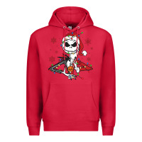 Cardinal spooky christmas character with lights Premium Hoodie - killa-kam