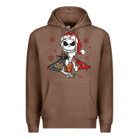 Chestnut spooky christmas character with lights Premium Hoodie - killa-kam