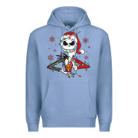 Colony Blue spooky christmas character with lights Premium Hoodie - killa-kam