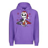 Purple spooky christmas character with lights Premium Hoodie - killa-kam
