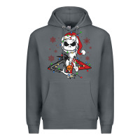 Rock spooky christmas character with lights Premium Hoodie - killa-kam