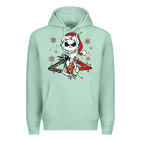 Seafoam spooky christmas character with lights Premium Hoodie - killa-kam