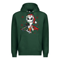 Sports Green spooky christmas character with lights Premium Hoodie - killa-kam