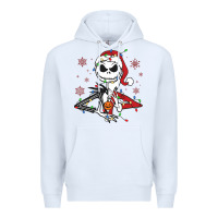 White spooky christmas character with lights Premium Hoodie - killa-kam