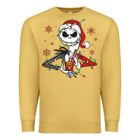 Antique Gold spooky christmas character with lights Premium Sweatshirt - killa-kam