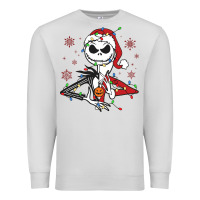 Dove Grey spooky christmas character with lights Premium Sweatshirt - killa-kam