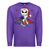 Purple spooky christmas character with lights Premium Sweatshirt - killa-kam