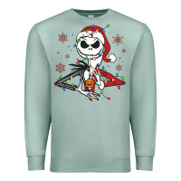 Seafoam spooky christmas character with lights Premium Sweatshirt - killa-kam